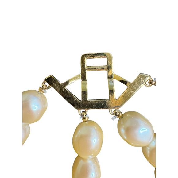 Yves Saint Laurent Vintage Four Strand Baroque Pearl Necklace w/Box & COA - Picture 8 of 16